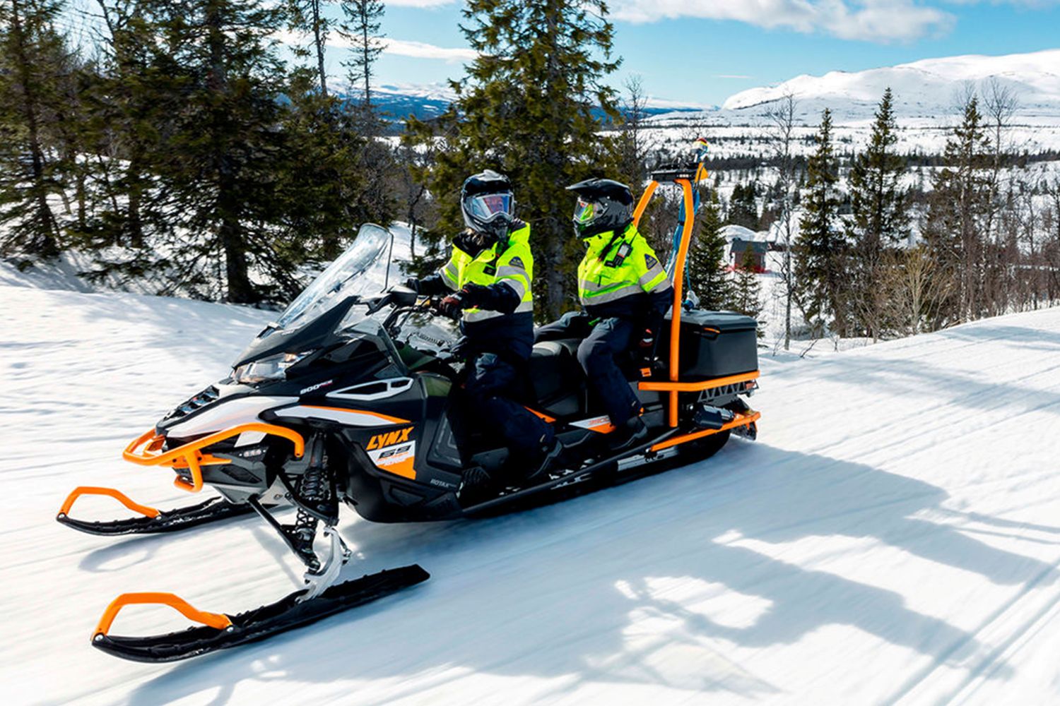 Snowmobile for professional use. Here a Lynx Ranger 