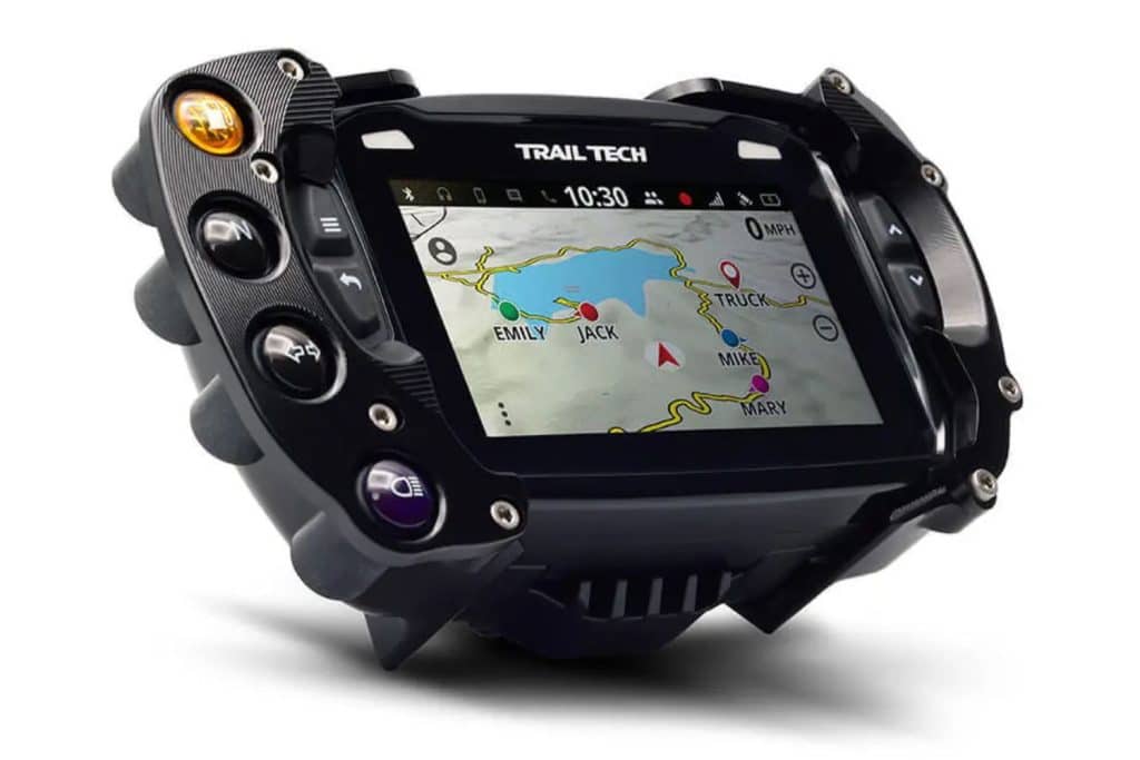 Trailtech's offering stands out for its mounting options tailored to off-road motorcycles.