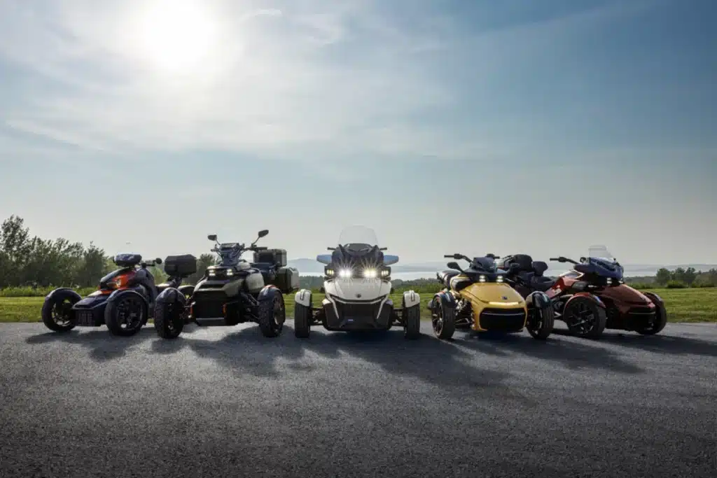 Five distinct models available in the 2026 lineup of Can-Am 3-wheel vehicles.