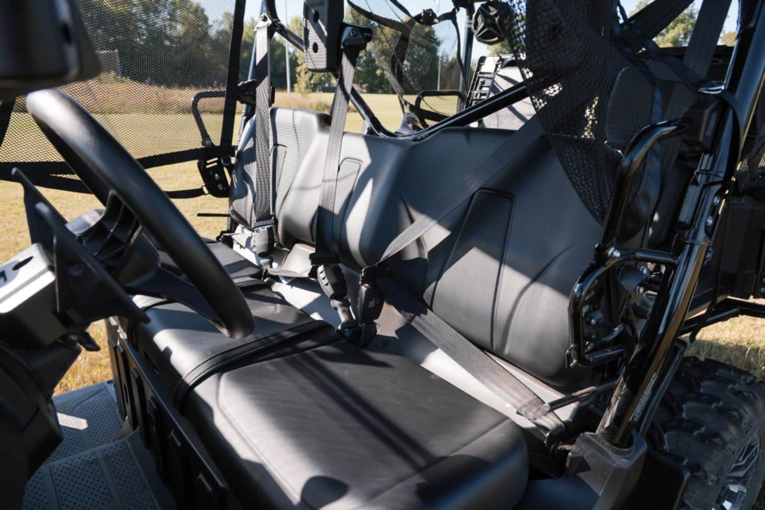 The front seat is well-shaped and surprisingly comfortable.