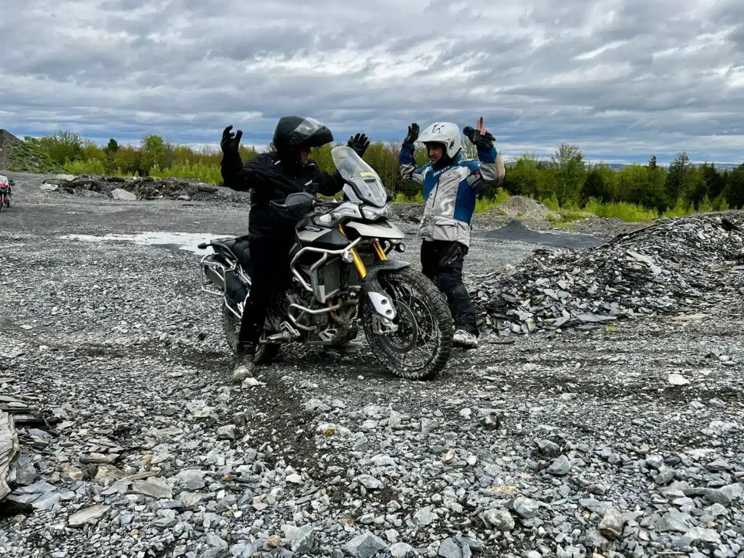Continuing training on a motorcycle