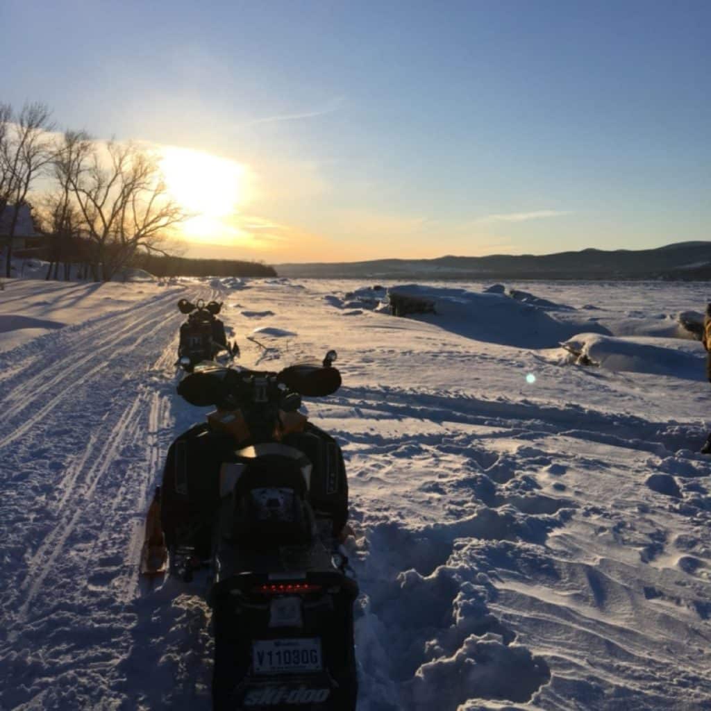 Young people and snowmobiling