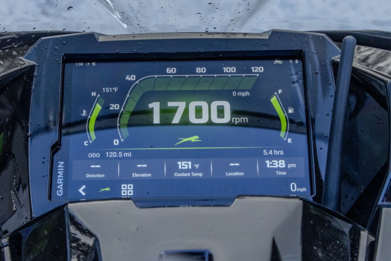 Garmin G8 in information mode
