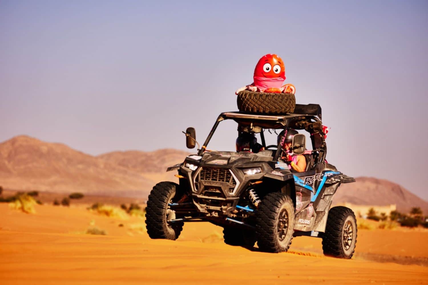 Octo, securely positioned on the roof, became the mascot of Team 401.