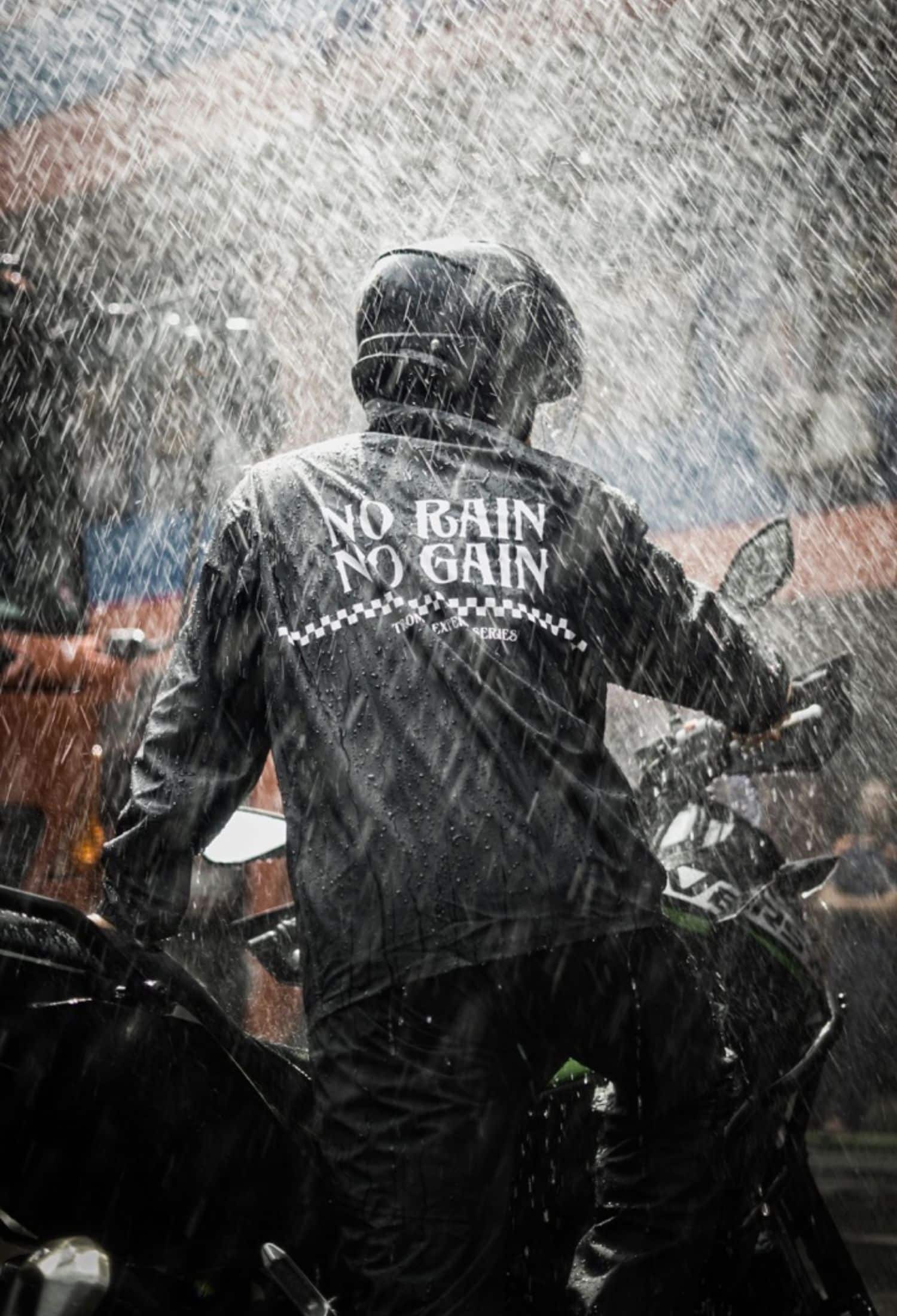 When riding a motorcycle, rain is not the enemy.
