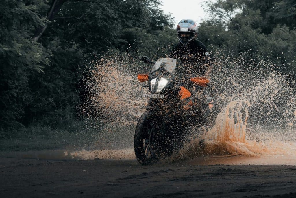 It can be fun to ride in the rain.