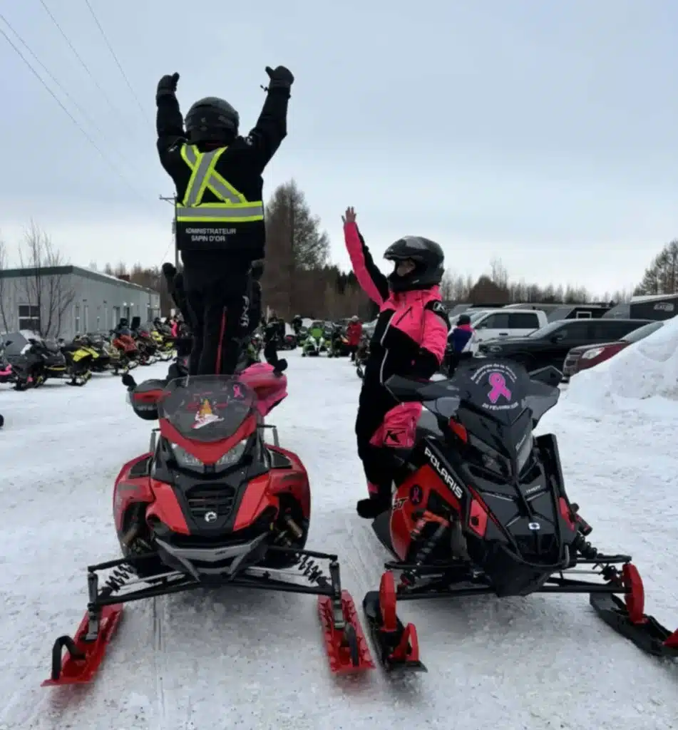 all-women snowmobile ride breast cancer research