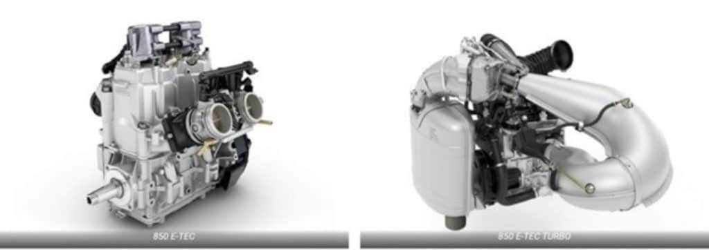 The 850 E-TEC (naturally aspirated) or Turbo R engines are available.