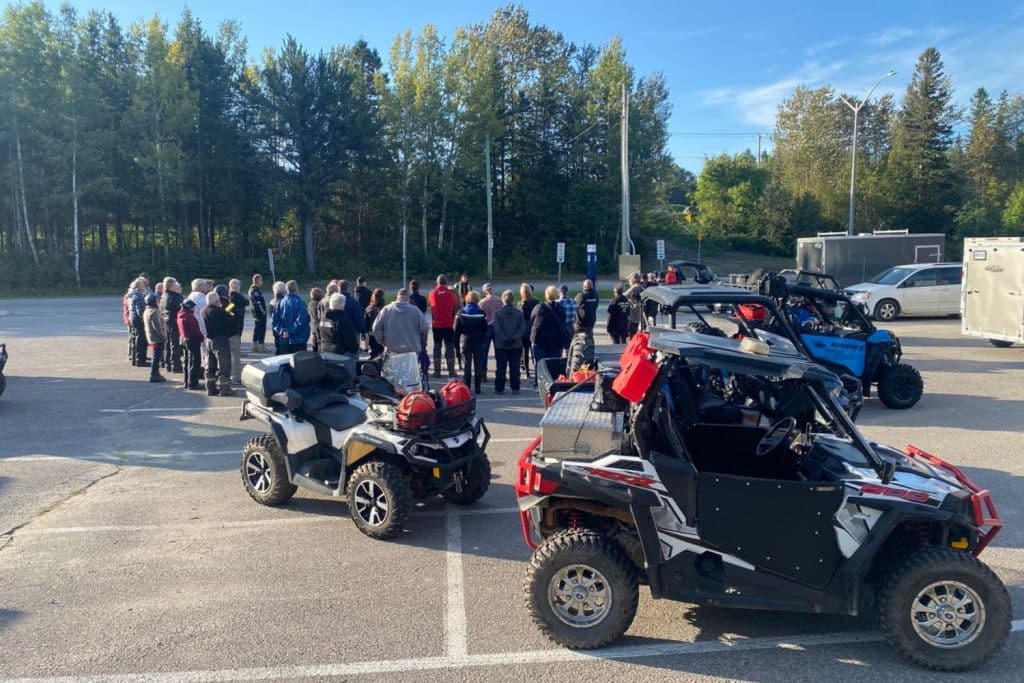 Briefing before the start of the ride