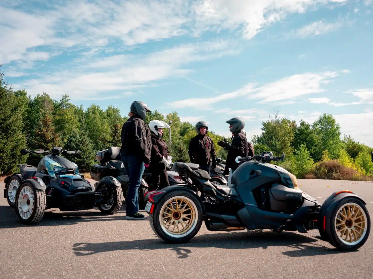 Can-Am closed course demo experiences introduce riders to the 3-wheel vehicles